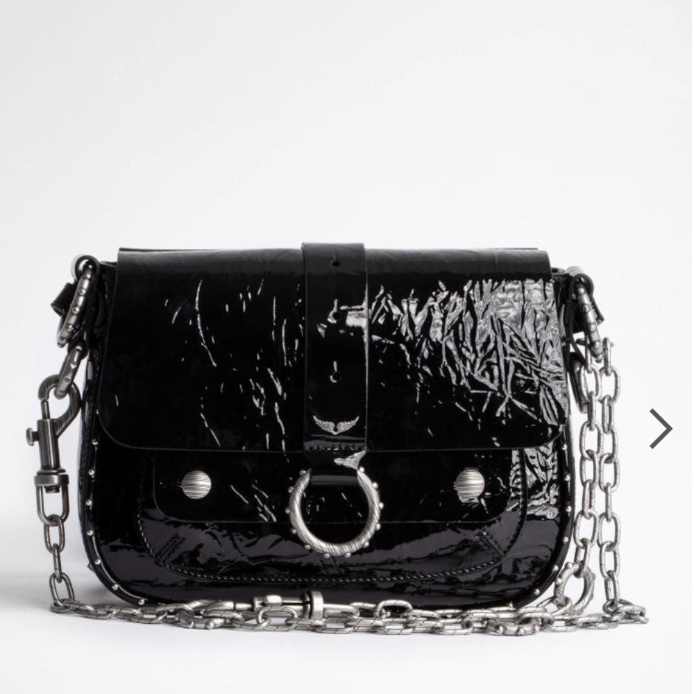 Zadig & Voltaire Kate Wrinkled Bag in black leather